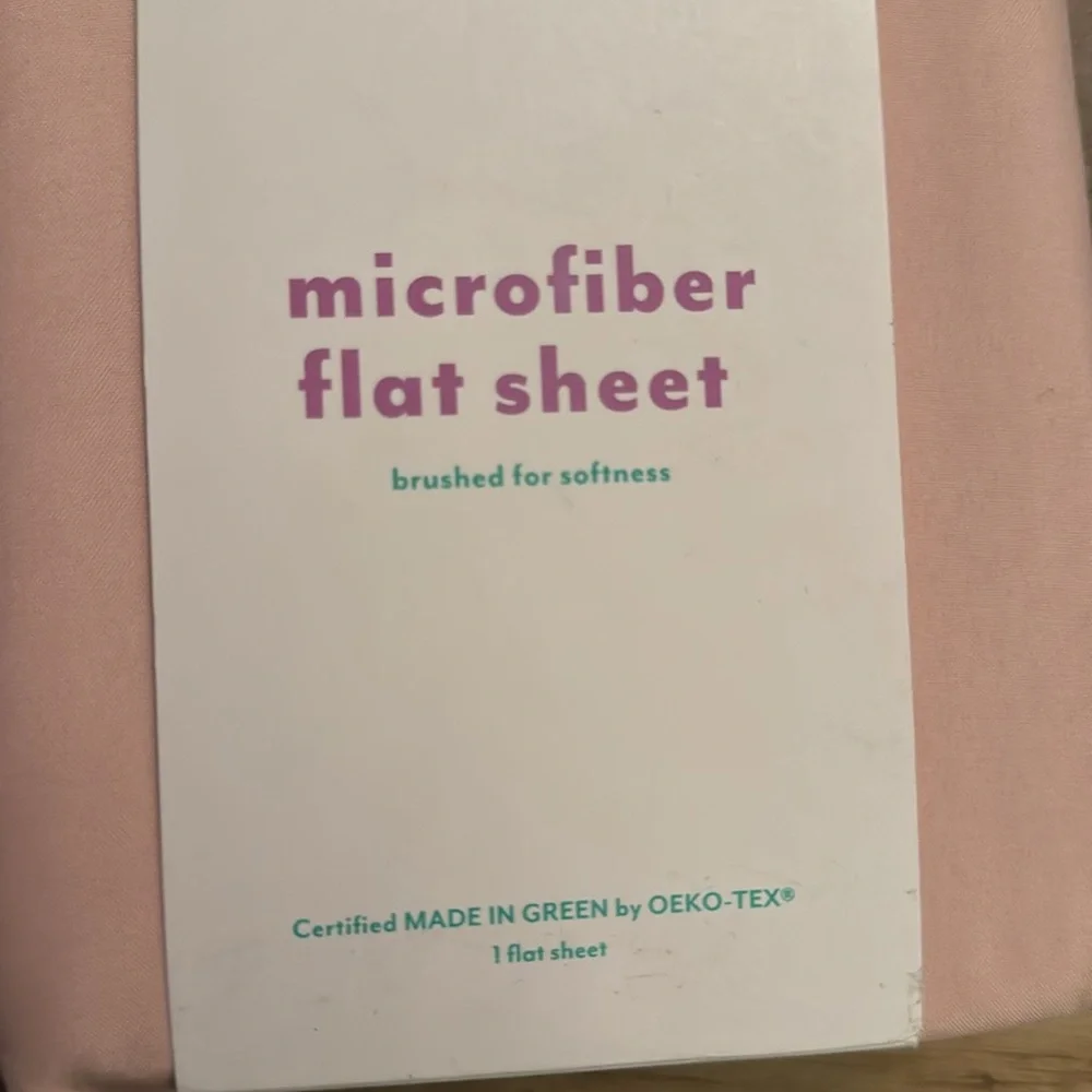Pillowfort Microfiber Full Just Peachy Flat Sheet
